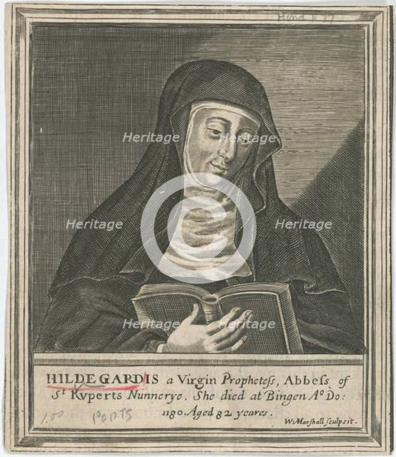 Hildegard of Bingen, 17th century. Artist: Anonymous  