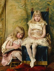 Hildegard and Alfhild Tamm Children, 1882. Creator: Hildegard Katerina Thorell