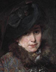 Hildegard Thorell, the Artist, 1880. Creator: Bertha Wegmann