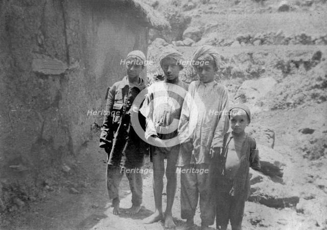Hill tribe children, Chakrata, 1917. Artist: Unknown