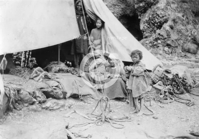 Hill tribe family, Chakrata, 1917. Artist: Unknown