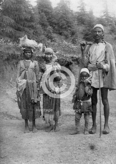 Hill tribe people, Chakrata, 1917. Artist: Unknown