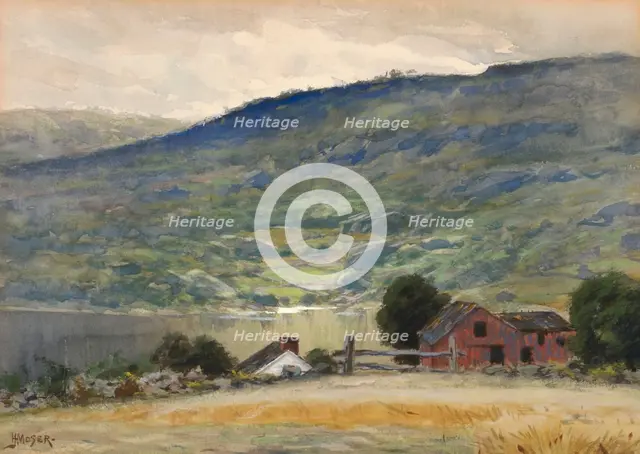 Hill and Lake, late 19th-early 20th century. Creator: James Henry Moser.
