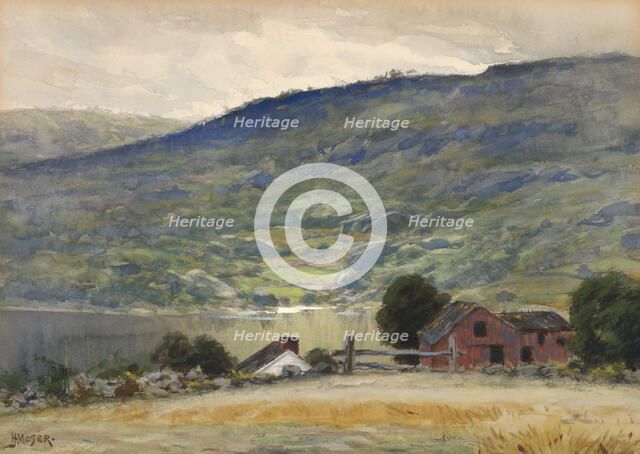 Hill and Lake, late 19th-early 20th century. Creator: James Henry Moser.