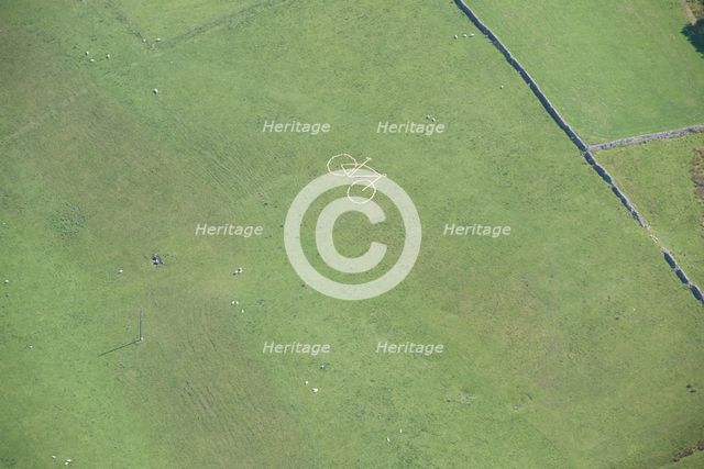 Hill figure of a bicycle on the route of the Tour de Yorkshire, Worton, North Yorkshire, 2014. Creator: Historic England Staff Photographer.