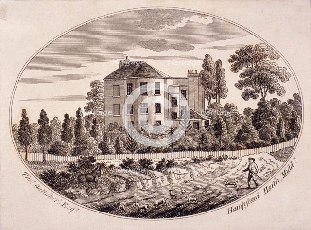 Hill House, Hampstead Heath, Hampstead, London, c1780. Artist: Unknown