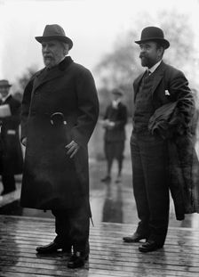 Hill, James Jerome, President, Great Northern Railway - Left, with Louis W. Hill, 1912. Creator: Harris & Ewing