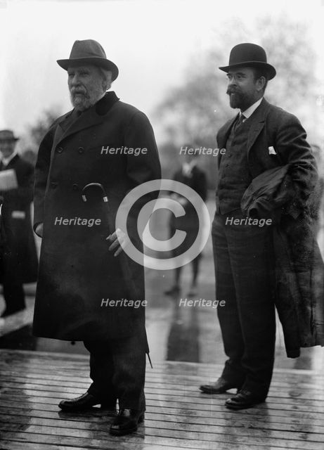 Hill, James Jerome, President, Great Northern Railway - Left, with Louis W. Hill, 1912. Creator: Harris & Ewing.