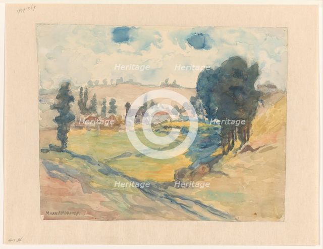 Hill landscape, 1874-1918. Creator: Martinus van Andringa.