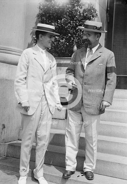 Hill, Louis Warren, Railway President - Right, with Robert D. Heinl, 1917. Creator: Harris & Ewing.