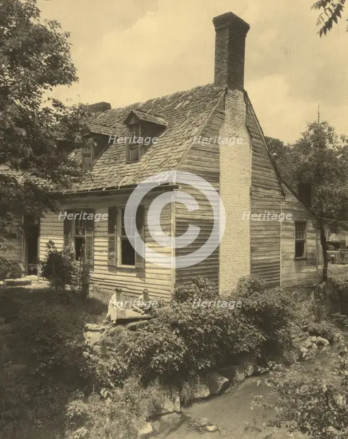 Hill's old house, torn down 1928, Scott's Hill, Falmouth, 1928. Creator: Frances Benjamin Johnston.