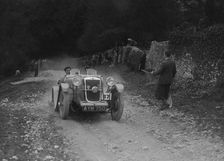 Hillman Aero Minx competing in a motoring trial, Nailsworth Ladder, Gloucestershire, 1930s.. Artist: Bill Brunell