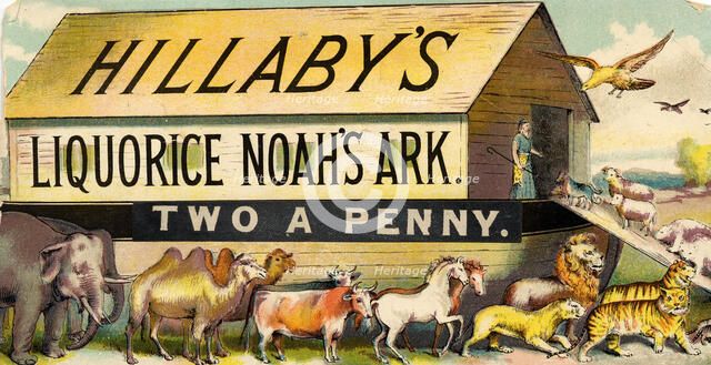 Hillaby's Liquorice Noah's Ark, 19th century. Artist: Unknown