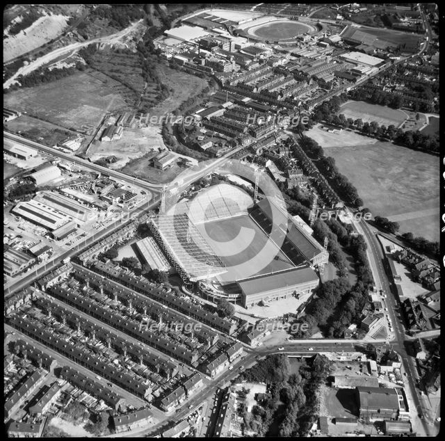 Hillsborough Stadium, home of Sheffield Wednesday Football Club, Sheffield, 1969. Creator: Aerofilms.