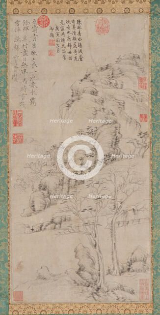 Hillside and bamboos, 17th century. Creator: Unknown.
