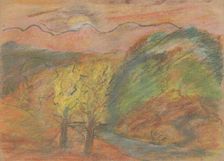 Hillside landscape, 1935-1944. Creator: Arnold Peter Weisz-Kubincan