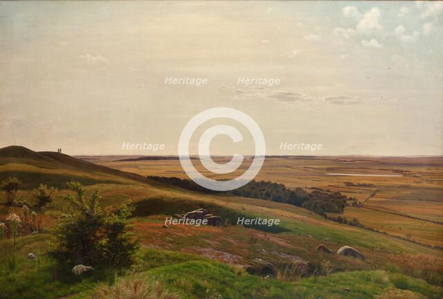 Hillside near Horsens, afternoon, 1858. Creator: Vilhelm Kyhn.