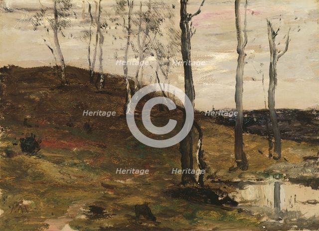 Hillside with Trees, 1872/78. Creator: William Morris Hunt.