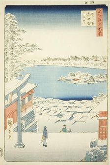 Hilltop View from Yushima Tenjin Shrine (Yushima Tenjin sakaue tenbo), from the series..., 1856. Creator: Ando Hiroshige