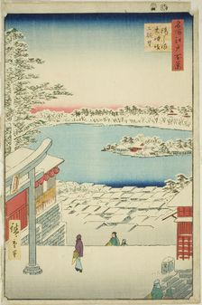 Hilltop View from Yushima Tenjin Shrine (Yushima Tenjin sakaue tenbo), from the series..., 1856. Creator: Ando Hiroshige