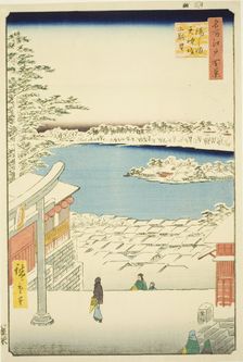 Hilltop View from Yushima Tenjin Shrine (Yushima Tenjin sakaue tenbo), from the series..., 1856. Creator: Ando Hiroshige