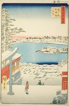 Hilltop View from Yushima Tenjin Shrine (Yushima Tenjin sakaue tenbo), from the series..., 1856. Creator: Ando Hiroshige