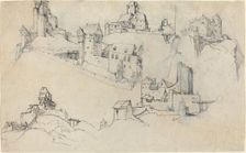 Hilltop Castles, c. 1546. Creator: Augustin Hirschvogel