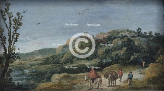 Hilly Landscape; Hilly Country, 1627. Creator: Esaias van de Velde.