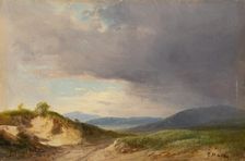Hilly landscape with cloudy skies, 1840-1860. Creator: Karol Marko