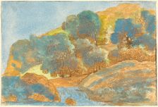 Hilly Landscape with a Stream, 1800/1805. Creator: Franz Kobell