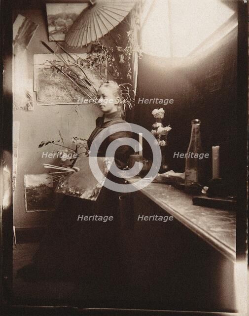 Hilma af Klint at the Kungliga Akademien in Stockholm, 1885. Creator: Anonymous.