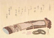 Hilt of a Sword, from the series of Seven Prints for the Shofudai Poetry Circle , 1810s. Creator: Kubo Shunman