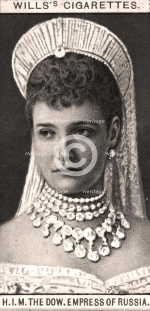 H.I.M, The Dow. Empress of Russia, 1908.Artist: WD & HO Wills