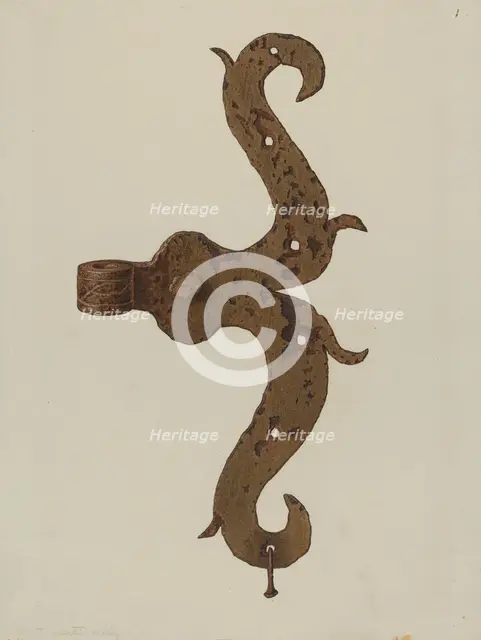 Hinge Butt, c. 1940. Creator: Nicholas Amantea.