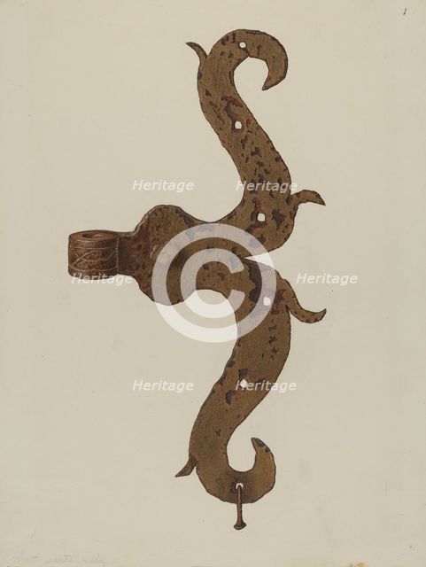 Hinge Butt, c. 1940. Creator: Nicholas Amantea.