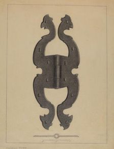 Hinge, c. 1937. Creator: Mildred Ford