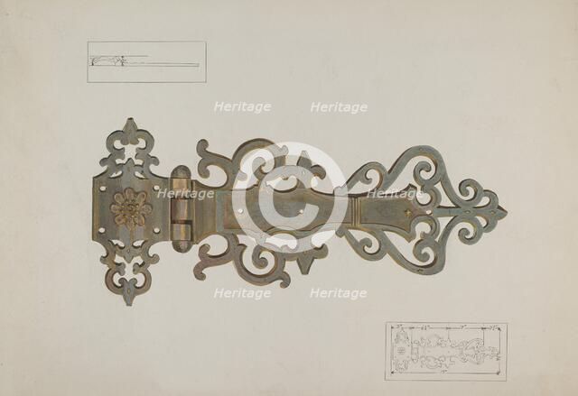 Hinge, c. 1937. Creator: Verna Tallman.