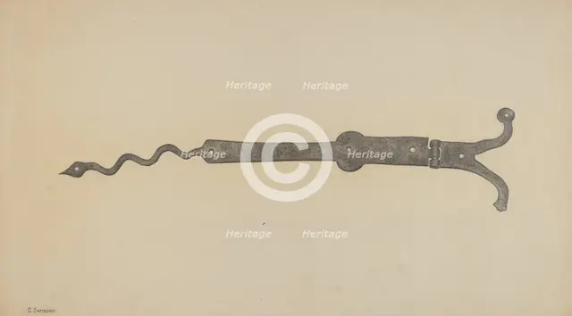 Hinge, c. 1939. Creator: Gordon Sanborn.