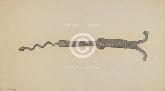 Hinge, c. 1939. Creator: Gordon Sanborn.