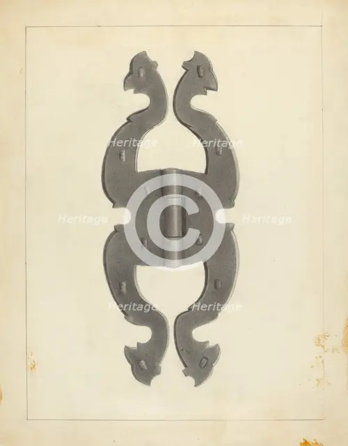 Hinge, c. 1939. Creator: Joseph Stonefield.