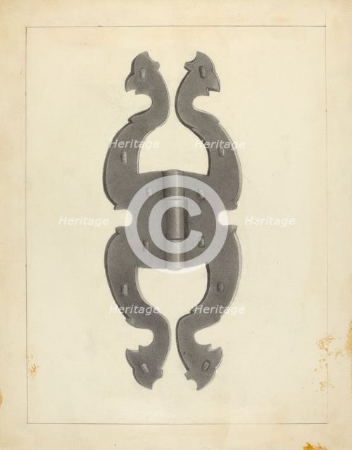 Hinge, c. 1939. Creator: Joseph Stonefield.