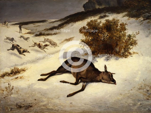 Hind Forced Down in the Snow, after 1857. Creator: Unknown.
