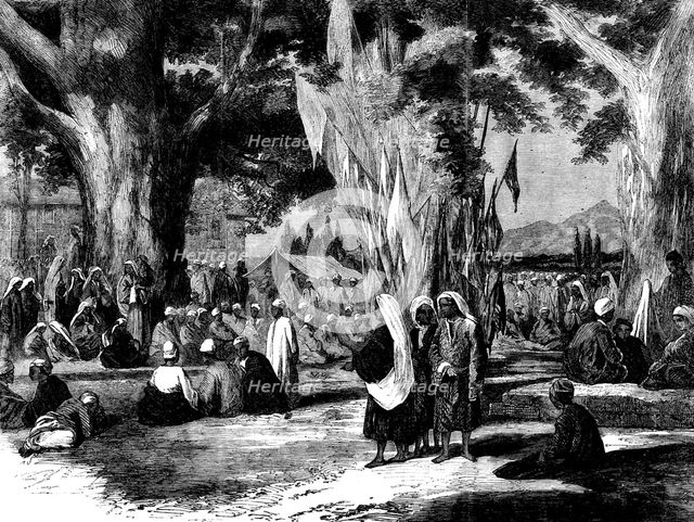 Hindoo Festival, Cashmere - from a photograph by W. J. Carpenter, Jun., 1858. Creator: Unknown.