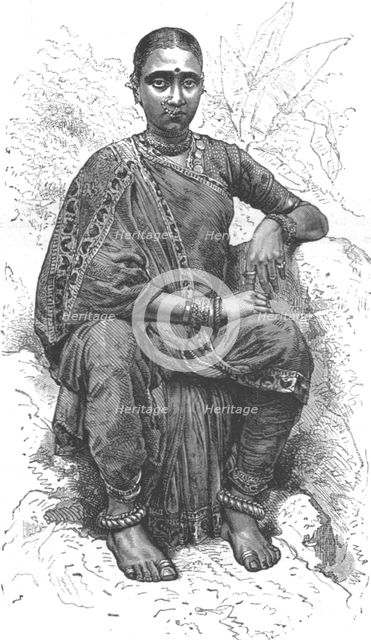 'Hindoo Girl; Black Bear shooting in the Himalayas', 1875. Creator: G. Beste.