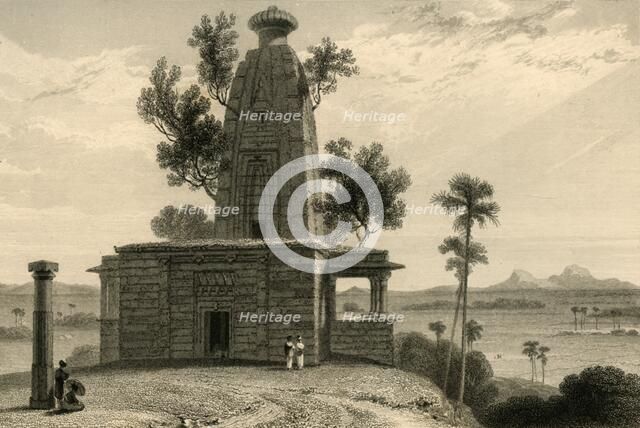 'Hindoo Temple at Muddunpore, Bahar', 1835. Creator: William Daniell.