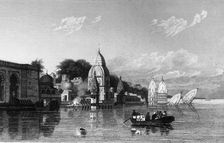 Hindoo Temple, - Benares 1834. Creator: Thomas Shotter Boys