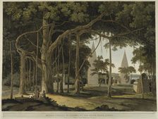 Hindoo Temples at Agouree, on the River Soane, Bahar, September 1796. Creator: Thomas Daniell