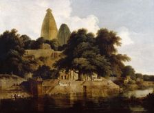 Hindoo Temples at Bindrabund, East Indies, 1797. Creator: Thomas Daniell