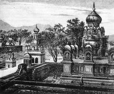 Hindoo Temples in Poonah c1891. Creator: James Grant