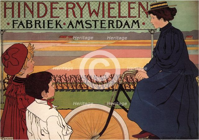 Hinde Rijwielen Fabriek Amsterdam, 1896. Artist: Caspel, Johann Georg van (1870-1928)